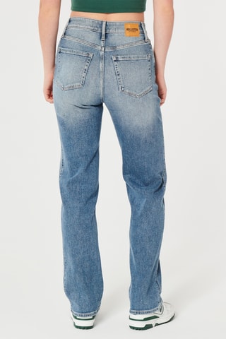 Jean dad taille haute - Bleu clair