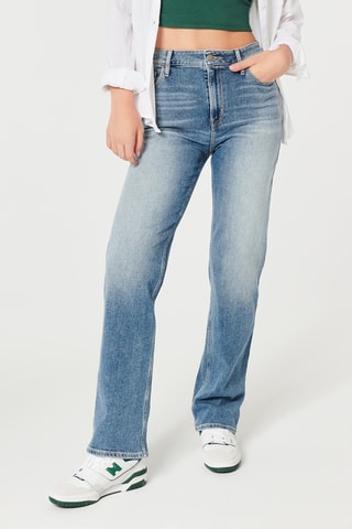 Jean dad taille haute - Bleu clair