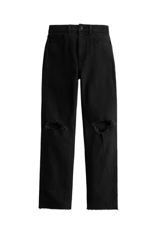 Jean straight taille haute - Noir