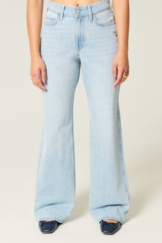 Jean baggy taille haute - Ciel