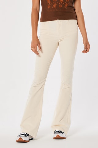 Pantalon flare taille haute - Ecru