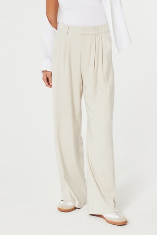 Pantalon wide legs taille haute - Ecru