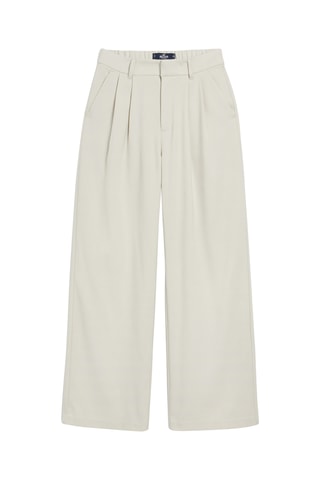 Pantalon wide legs taille haute - Ecru
