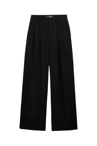 Pantalon wide-legs taille haute - Noir