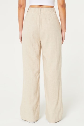 Pantalon wide legs en lin - Ecru