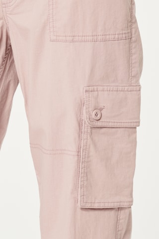 Pantalon cargo taille haute - Rose