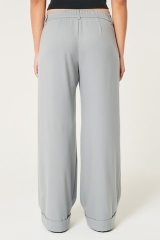 Pantalon wide legs - Gris clair