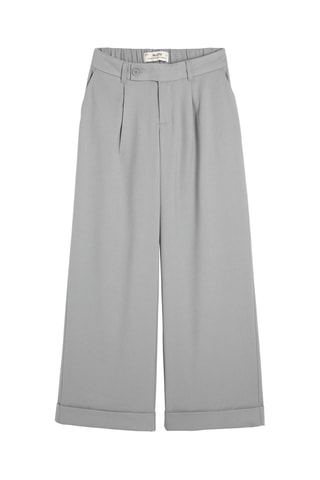Pantalon wide legs - Gris clair