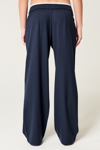 Pantalon wide legs - Bleu marine