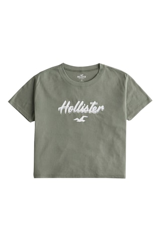 T-shirt cropped - Verde-azeitona