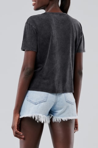 T-shirt cropped - Gris foncé
