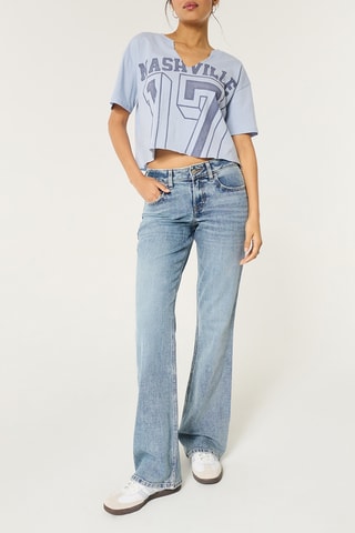Crop top oversize - Bleu clair