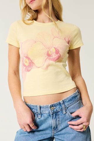 T-shirt cropped - Jaune
