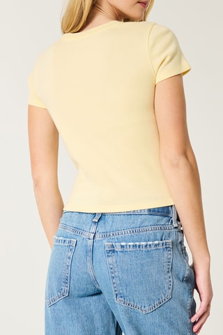 T-shirt cropped - Jaune