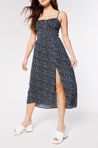 Robe midi - Bleu marine