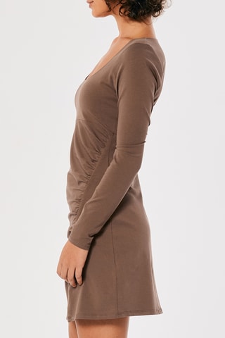 Robe fourreau - Marron foncé