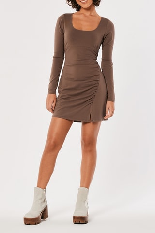 Robe fourreau - Marron foncé