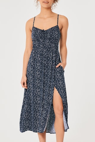 Robe midi - Bleu marine