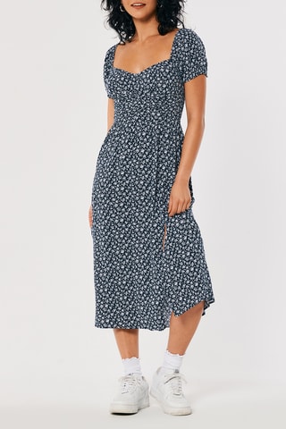 Robe midi - Bleu marine