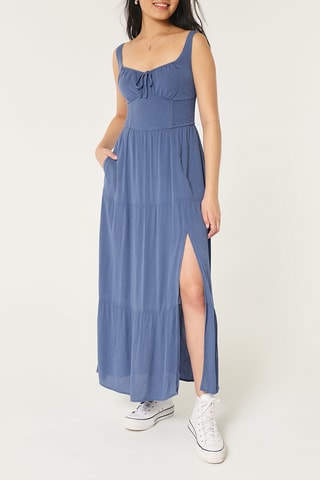 Robe midi - Bleu marine