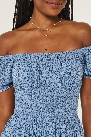 Robe midi - Bleu cobalt