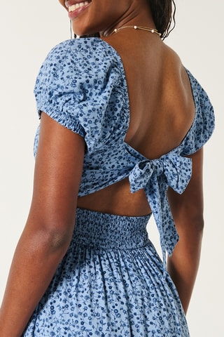 Robe midi - Bleu cobalt