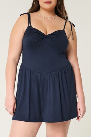 Robe taille basse - Bleu marine