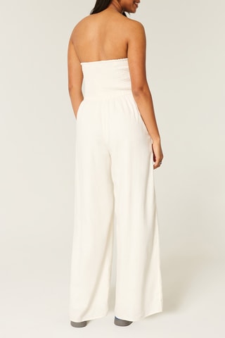 Combinaison bustier en lin - Ecru