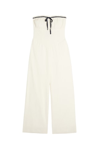 Combinaison bustier en lin - Ecru