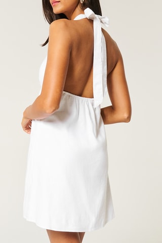 Robe droite en lin - Blanc