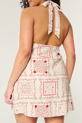 Robe droite en lin - Blanc