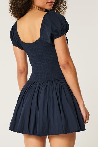 Vestido estilo patinadora - Azul-marinho