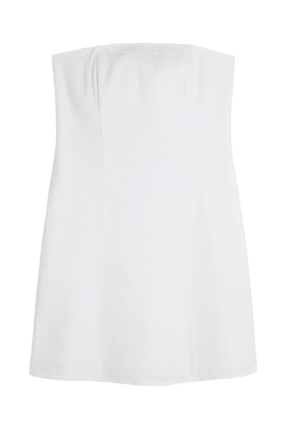 Robe droite en lin - Blanc