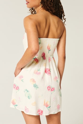 Robe droite en lin - Rose poudré