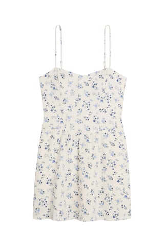 Robe patineuse en lin - Blanc