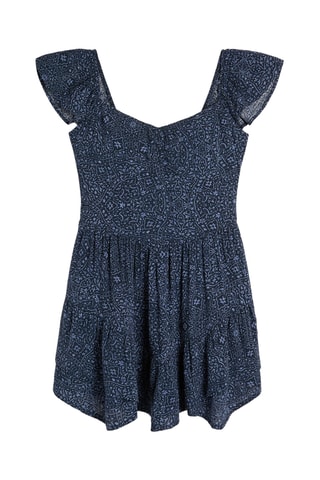 Robe volantée - Bleu marine