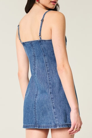 Robe droite en jean - Bleu cobalt
