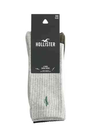 4 paires de chaussettes - Vert foncé et gris clair