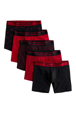 5 boxers - Noir et rouge