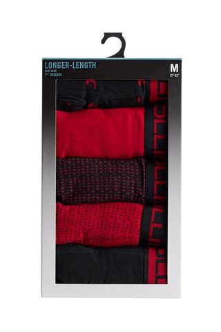 5 boxers - Noir et rouge