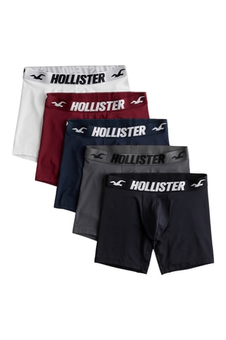 5 boxers - Blanc et bordeaux