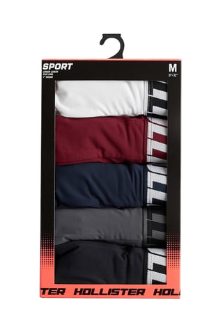 5 boxers - Blanc et bordeaux