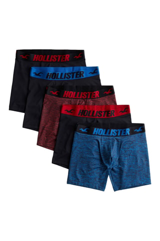 5 boxers - Noir et rouge