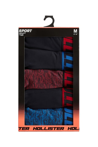 5 boxers - Noir et rouge