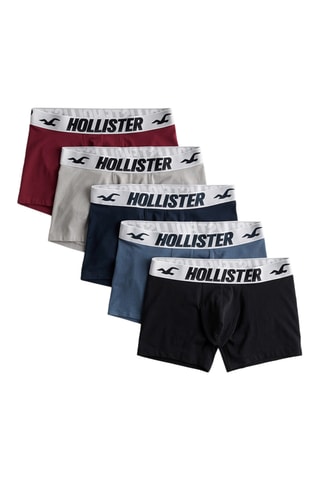 5 boxers - Bordeaux et gris clair