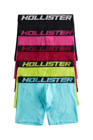 5 boxers - Noir et rose