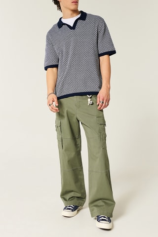 Polo boxy - Bleu marine