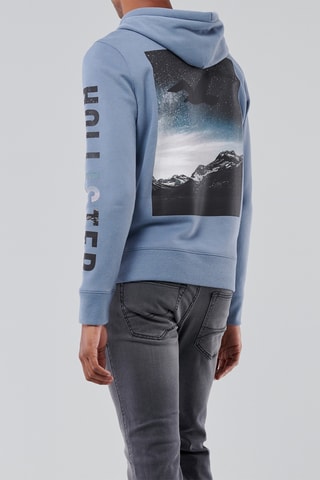 Sweat à capuche - Bleu-gris