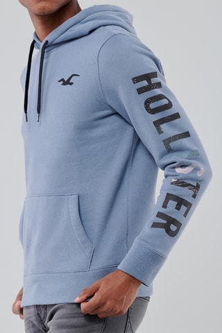 Sweat à capuche - Bleu-gris
