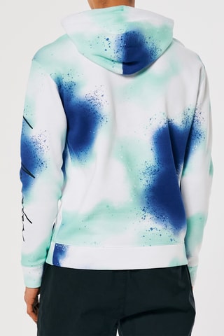 Sweat à capuche tie and dye - Blanc
